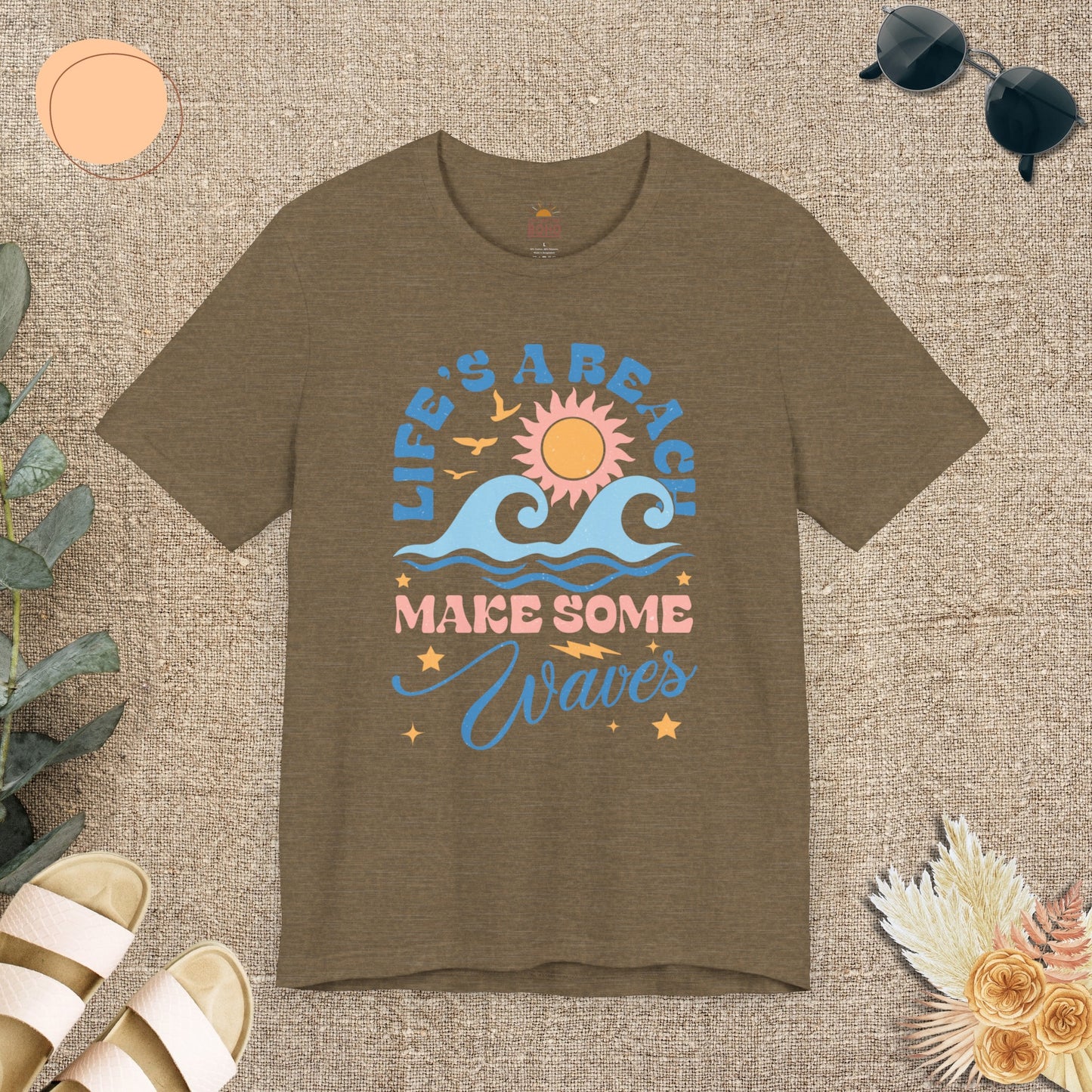 Lifes A Beach Make Some Waves Tee