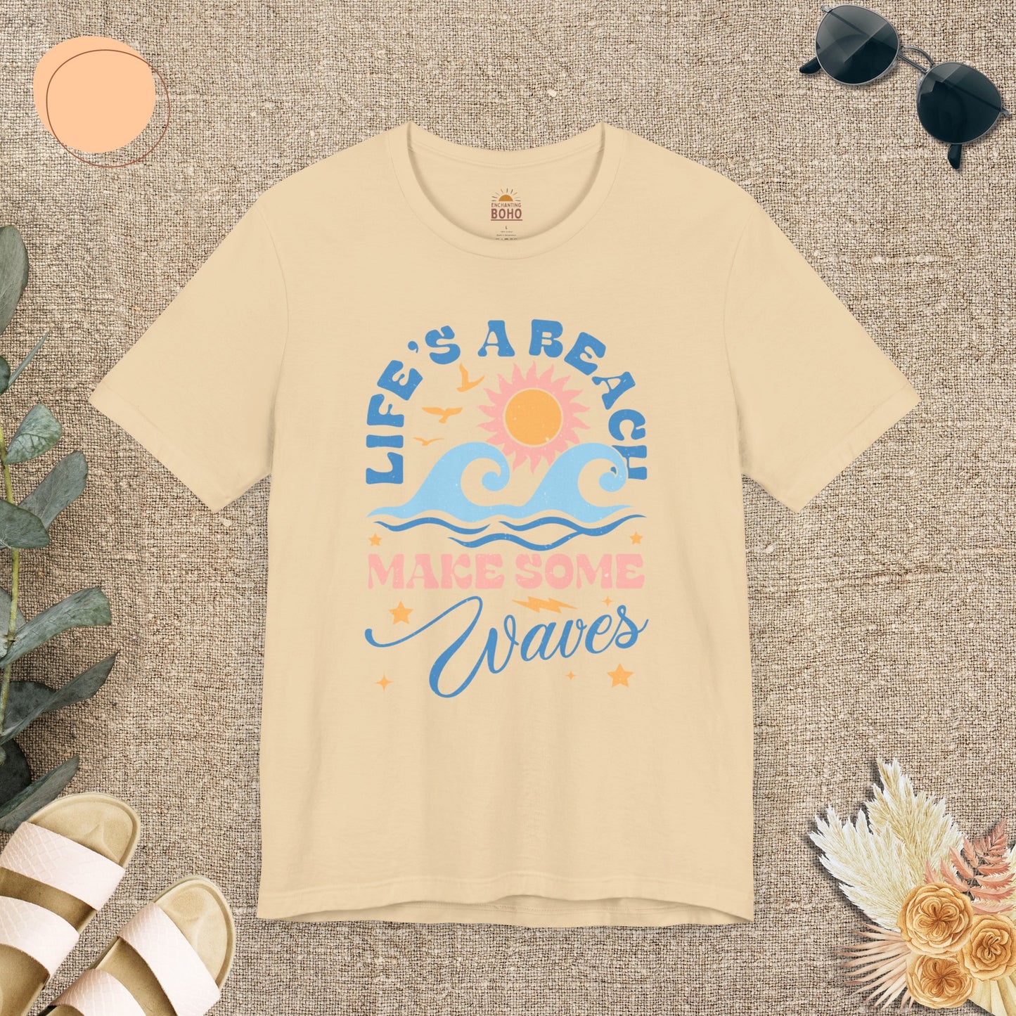 Lifes A Beach Make Some Waves Tee