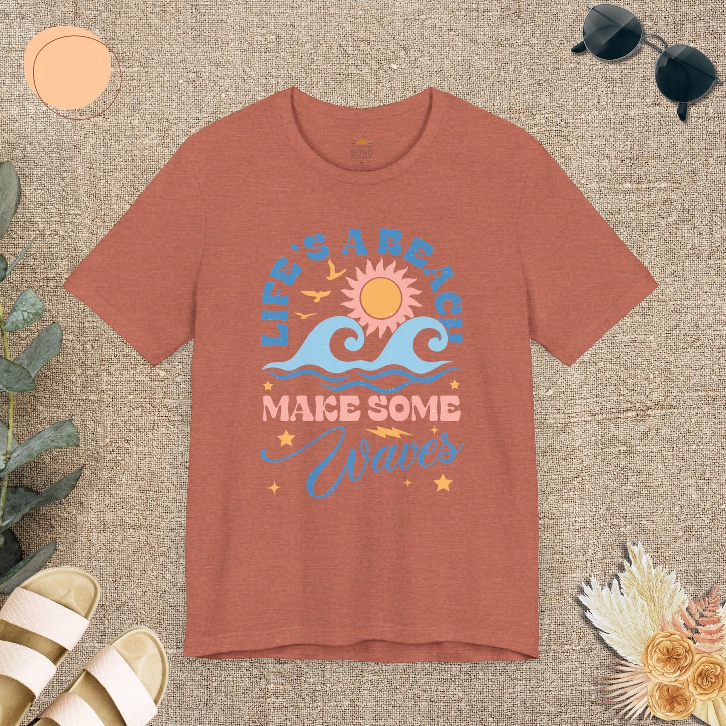 Lifes A Beach Make Some Waves Tee